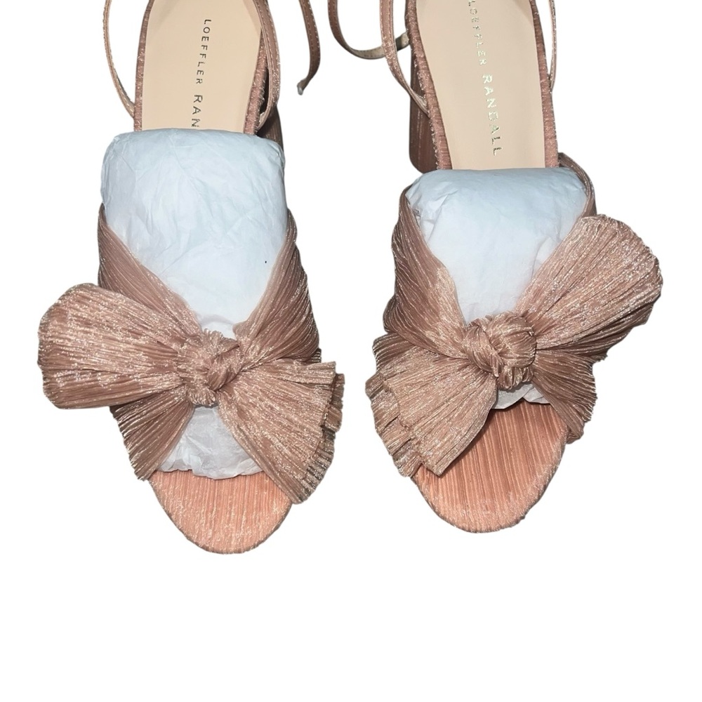 NEW NIB Loeffler Randall Camellia Beauty Pleated Bow Heels - Picture 4 of 10